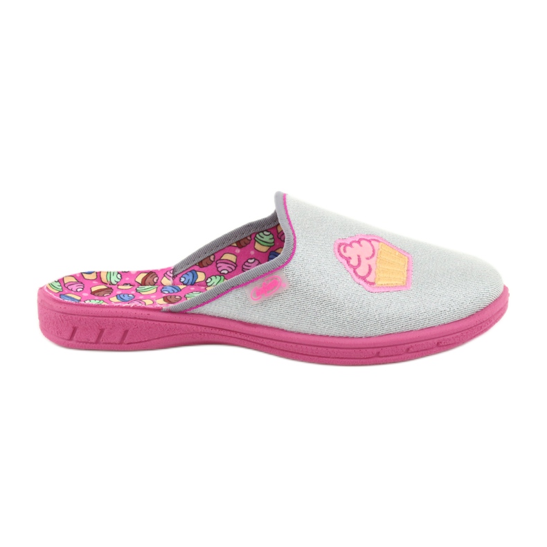 Zapato infantil color befado 707Y407 rosa gris amarillo 1