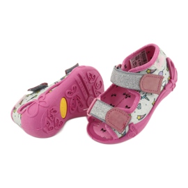 Calzado infantil befado 242P100 rosado gris 4