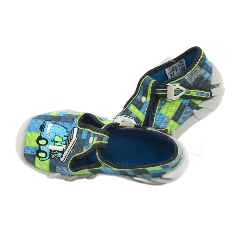 Calzado infantil befado 110P368 azul gris verde 5