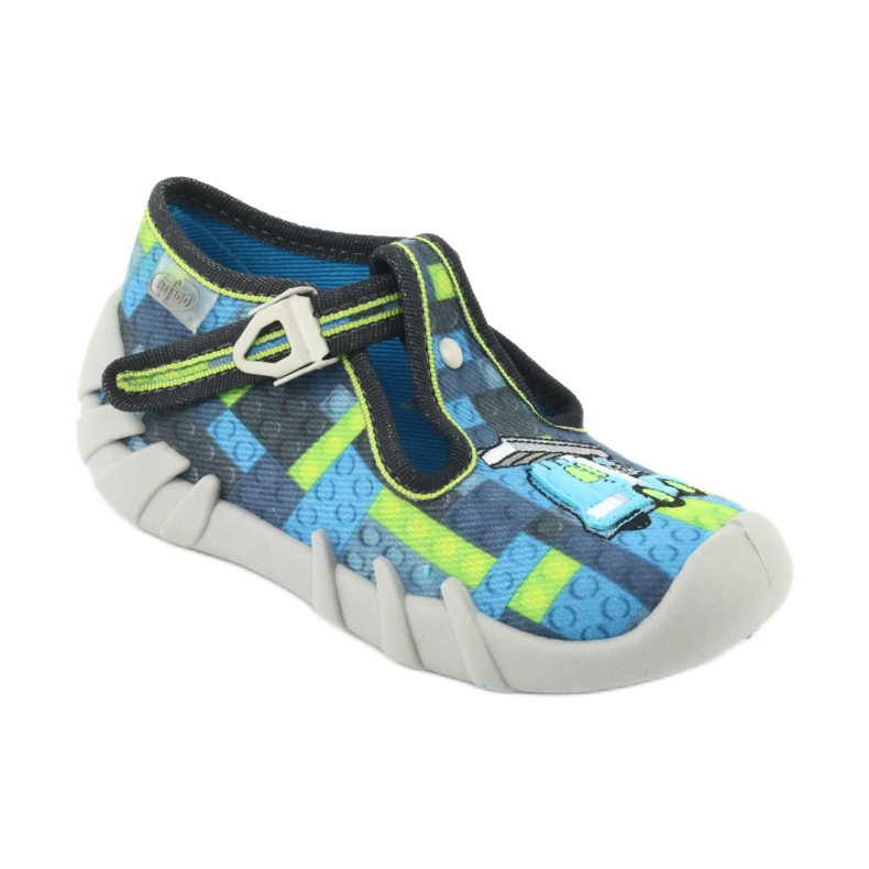 Calzado infantil befado 110P368 azul gris verde 1