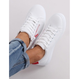 Zapatillas de mujer blancas BY-231 WHITE / RED blanco 2 Zapatillas de mujer blancas BY-231 WHITE / RED blanco 2