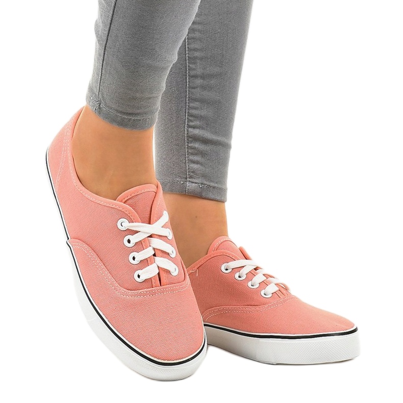 Zapatillas de mujer clásicas salmón DTS92A-36 multicolor naranja rosa 1