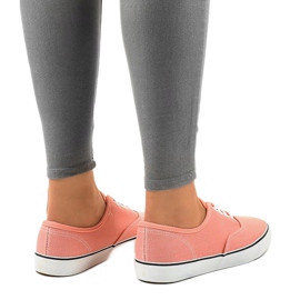 Zapatillas de mujer clásicas salmón DTS92A-36 multicolor naranja rosado 2