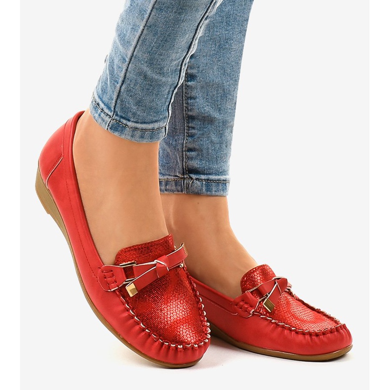 Zapato cuña rojo mate BO-303 2 Zapato cuña rojo mate BO-303 2