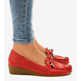 Zapato cuña rojo mate BO-303 3