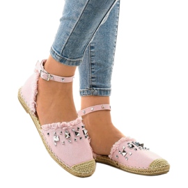 Alpargatas rosas con tachuelas 2399 1