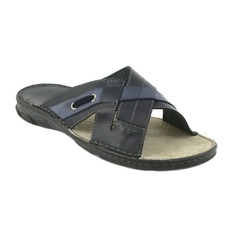 Zapatillas Cómodas de Piel Naszbut 055 azul marino azul 1