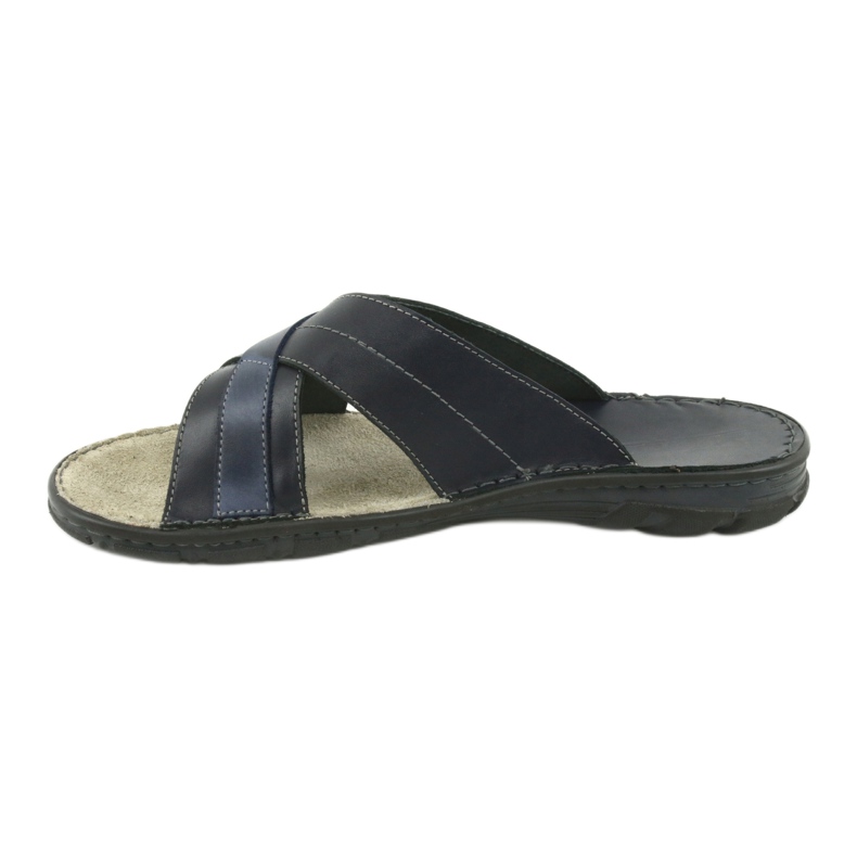 Zapatillas Cómodas de Piel Naszbut 055 azul marino azul 2