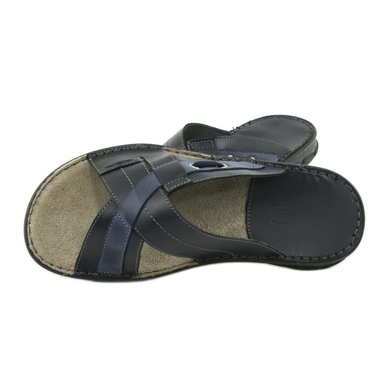 Zapatillas Cómodas de Piel Naszbut 055 azul marino azul 5