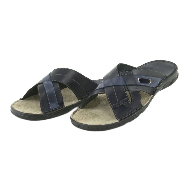 Zapatillas Cómodas de Piel Naszbut 055 azul marino azul 3