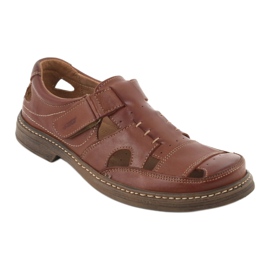 Zapatos de verano con velcro, Naszbut 968, marrón 1