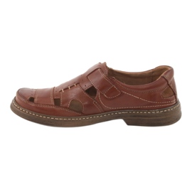 Zapatos de verano con velcro, Naszbut 968, marrón 2