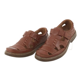 Zapatos de verano con velcro, Naszbut 968, marrón 3