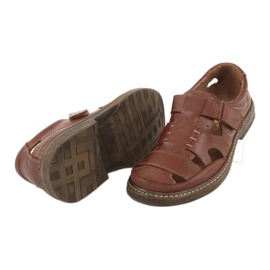 Zapatos de verano con velcro, Naszbut 968, marrón 4