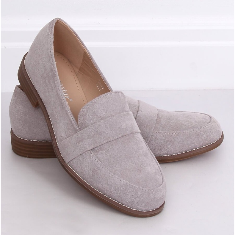 Gris Mocasines grises de mujer T366P Gris 1