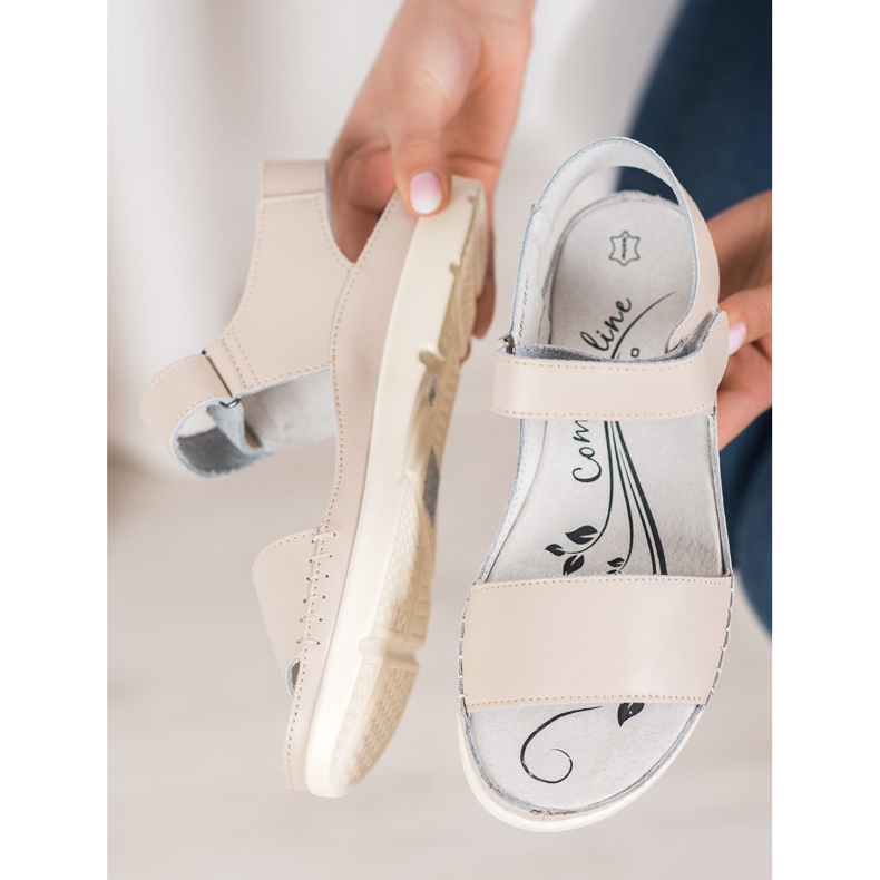 Filippo Sandalias de cuero en beige 1