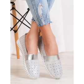 Filippo Zapatos sin cordones con purpurina gris 7