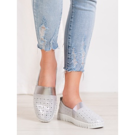 Filippo Zapatos sin cordones con purpurina gris 8
