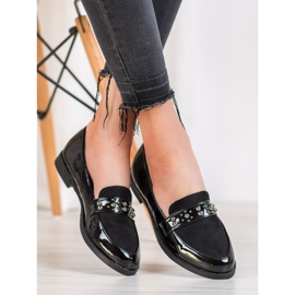 SHELOVET Mocasines lacados negro 5