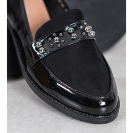 SHELOVET Mocasines lacados negro 3