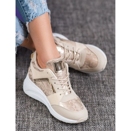 SHELOVET Zapatillas de deporte de cuña marrón 3