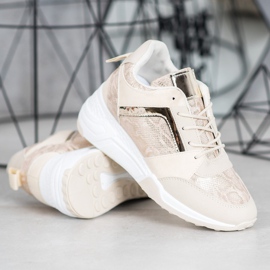 SHELOVET Zapatillas de deporte de cuña marrón 2