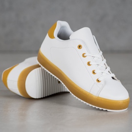SHELOVET Zapatos con suela colorida blanco 5
