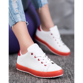 SHELOVET Zapatos con suela colorida blanco 5