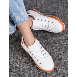 SHELOVET Zapatos con suela colorida blanco 5