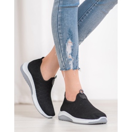 Diamantique Calzado deportivo sin cordones negro 2