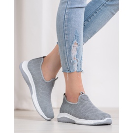 Diamantique Calzado deportivo sin cordones gris 4