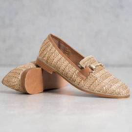 Seastar Mocasines de paja beige marrón 2