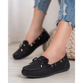 Diamantique Mocasines de piel ecológica negro 1