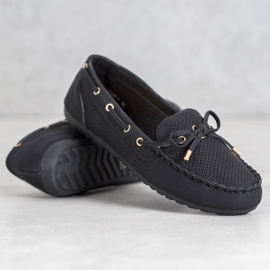 Diamantique Mocasines de piel ecológica negro 4