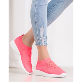 Zapatos deportivos de neón rosado 3