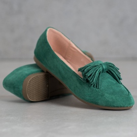 Nio Nio Mocasines con flecos verde 1