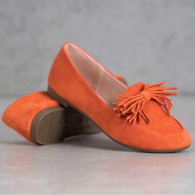 Nio Nio Mocasines con flecos naranja 1