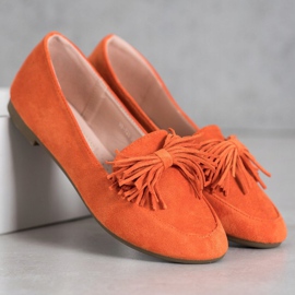 Nio Nio Mocasines con flecos naranja 2