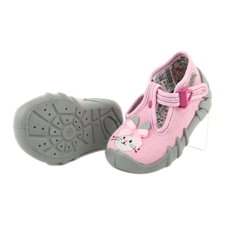 Calzado infantil befado 110P374 rosa gris 4