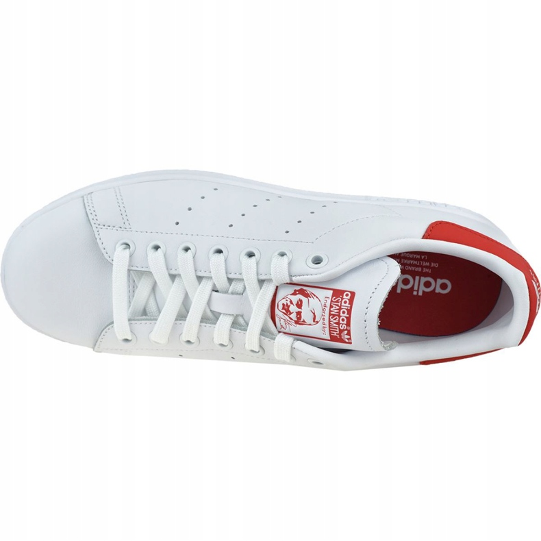 Zapatillas Adidas Stan Smith M EF4334 blanco rojo 2
