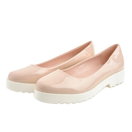 Zapatos de cuña sin cordones beige BJ6223-3 2