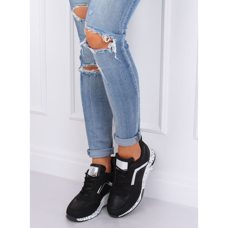 Zapatilla deportiva negra negra C131 Negro 1 Zapatilla deportiva negra negra C131 Negro 1