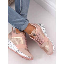 Pink C131 Rosa zapatillas deportivas rosa cuña rosado 3