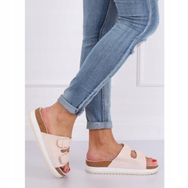 Pantuflas scholki beige SS115P Beige multicolor rosa 1