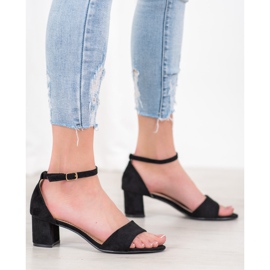 Seastar Cómodas sandalias de tacón negro 2 Seastar Cómodas sandalias de tacón negro 2