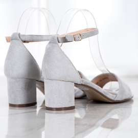 Seastar Cómodas sandalias de tacón gris 4