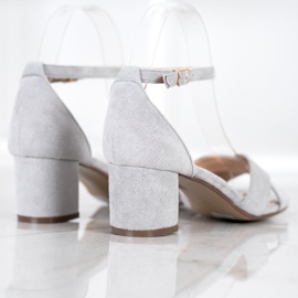 Seastar Sandalias de gamuza con estilo gris 4