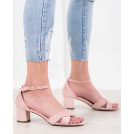 Seastar Sandalias de gamuza con estilo rosa 2