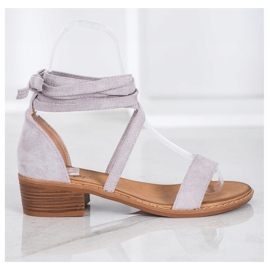 Sandalias atadas gris 2