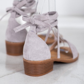 Sandalias atadas gris 5